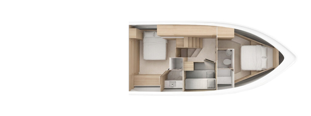 LOWER DECK - 3 CABINS