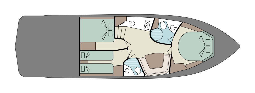 Lower Deck - 3 Cabins